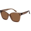 image:imageSOJOS Trendy Square Oversized Polarized Sunglasses Women SJ2682  Retro Womens UV400 ShadesBrown Frame Brown Lens