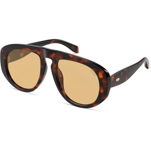 image:imageSOJOS Trendy Oversized Polarized Aviator Sunglasses Womens Mens SJ2725  70s 80s Retro Vintage Shades Big Bold Thick Frame UV Protection TAC Lenses Sun GlassesTortoiseTea