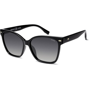 image:imageSOJOS Trendy Square Oversized Polarized Sunglasses Women SJ2682  Retro Womens UV400 ShadesBlack Frame Grey Lens