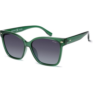 image:imageSOJOS Trendy Square Oversized Polarized Sunglasses Women SJ2682  Retro Womens UV400 ShadesGreen Frame Grey Grading Lens