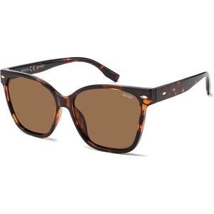 image:imageSOJOS Trendy Square Oversized Polarized Sunglasses Women SJ2682  Retro Womens UV400 ShadesTortoise Frame Brown Lens