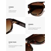 image:imageSOJOS Retro Large Polarized Aviator Sunglasses Womens Mens SJ2745  Vintage Trendy Sunnies Square Pilot Shades Big Thick Frame UV Protection TAC LensesTortoiseBrown
