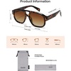 image:imageSOJOS Retro Large Polarized Aviator Sunglasses Womens Mens SJ2745  Vintage Trendy Sunnies Square Pilot Shades Big Thick Frame UV Protection TAC LensesTortoiseBrown