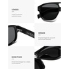 image:imageSOJOS Retro Large Polarized Aviator Sunglasses Womens Mens SJ2745  Vintage Trendy Sunnies Square Pilot Shades Big Thick Frame UV Protection TAC LensesBlackGrey