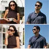image:imageSOJOS Retro Large Polarized Aviator Sunglasses Womens Mens SJ2745  Vintage Trendy Sunnies Square Pilot Shades Big Thick Frame UV Protection TAC LensesTortoiseBrown