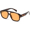 image:imageSOJOS Retro Large Polarized Aviator Sunglasses Womens Mens SJ2745  Vintage Trendy Sunnies Square Pilot Shades Big Thick Frame UV Protection TAC LensesTortoiseYellow