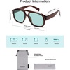 image:imageSOJOS Retro Large Polarized Aviator Sunglasses Womens Mens SJ2745  Vintage Trendy Sunnies Square Pilot Shades Big Thick Frame UV Protection TAC LensesBrownBlue