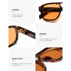image:imageSOJOS Retro Large Polarized Aviator Sunglasses Womens Mens SJ2745  Vintage Trendy Sunnies Square Pilot Shades Big Thick Frame UV Protection TAC LensesTortoiseYellow