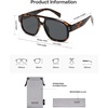 image:imageSOJOS Retro Large Polarized Aviator Sunglasses Womens Mens SJ2745  Vintage Trendy Sunnies Square Pilot Shades Big Thick Frame UV Protection TAC LensesTortoiseGrey