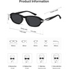 image:imageSOJOS Retro Rectangle Hexagon Sunglasses Womens SJ2759  Trendy design UV400 protection lenses driving outdoor ShadeBlackGrey