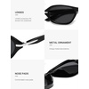 image:imageSOJOS Retro Rectangle Hexagon Sunglasses Womens SJ2759  Trendy design UV400 protection lenses driving outdoor ShadeBlackGrey