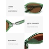 image:imageSOJOS Retro Rectangle Hexagon Sunglasses Womens SJ2759  Trendy design UV400 protection lenses driving outdoor ShadeGreenBrown