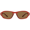 image:imageSOJOS Retro Rectangle Hexagon Sunglasses Womens SJ2759  Trendy design UV400 protection lenses driving outdoor ShadeRedBrown