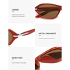 image:imageSOJOS Retro Rectangle Hexagon Sunglasses Womens SJ2759  Trendy design UV400 protection lenses driving outdoor ShadeRedBrown