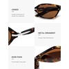 image:imageSOJOS Retro Rectangle Hexagon Sunglasses Womens SJ2759  Trendy design UV400 protection lenses driving outdoor ShadeTortoiseBrown