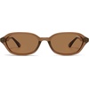 image:imageSOJOS Retro TR90 Frame Rectangle Polarized Sunglasses for Women Men SJ3503  Trendy 90s Chic Lightweight Flexible Slim Narrow Womens Mens Oval Shades SunniesBrownBrown