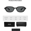 image:imageSOJOS Retro TR90 Frame Rectangle Polarized Sunglasses for Women Men SJ3503  Trendy 90s Chic Lightweight Flexible Slim Narrow Womens Mens Oval Shades SunniesBlackGrey