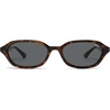 image:imageSOJOS Retro TR90 Frame Rectangle Polarized Sunglasses for Women Men SJ3503  Trendy 90s Chic Lightweight Flexible Slim Narrow Womens Mens Oval Shades SunniesDark TortoiseGrey