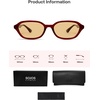 image:imageSOJOS Retro TR90 Frame Rectangle Polarized Sunglasses for Women Men SJ3503  Trendy 90s Chic Lightweight Flexible Slim Narrow Womens Mens Oval Shades SunniesBurgundyLight Tan