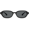 image:imageSOJOS Retro TR90 Frame Rectangle Polarized Sunglasses for Women Men SJ3503  Trendy 90s Chic Lightweight Flexible Slim Narrow Womens Mens Oval Shades SunniesBlackGrey