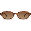 image:imageSOJOS Retro TR90 Frame Rectangle Polarized Sunglasses for Women Men SJ3503  Trendy 90s Chic Lightweight Flexible Slim Narrow Womens Mens Oval Shades SunniesBrown TortoiseGradient Brown