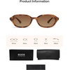 image:imageSOJOS Retro TR90 Frame Rectangle Polarized Sunglasses for Women Men SJ3503  Trendy 90s Chic Lightweight Flexible Slim Narrow Womens Mens Oval Shades SunniesBrown TortoiseGradient Brown