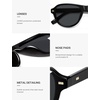 image:imageSOJOS Retro Thick Polarized Aviator Sunglasses for Women Men SJ2715  Vintage 70s Style Pilot Shades UV Protection SunniesBlackGrey