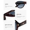 image:imageSOJOS Retro Thick Polarized Aviator Sunglasses for Women Men SJ2715  Vintage 70s Style Pilot Shades UV Protection SunniesTortoiseGradient Blue