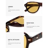 image:imageSOJOS Retro Thick Polarized Aviator Sunglasses for Women Men SJ2715  Vintage 70s Style Pilot Shades UV Protection SunniesTortoiseYellow