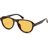 image:imageSOJOS Retro Thick Polarized Aviator Sunglasses for Women Men SJ2715  Vintage 70s Style Pilot Shades UV Protection SunniesTortoiseYellow