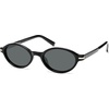 image:imageSOJOS Small Oval Polarized Sunglasses Womens Mens SJ2717  Retro 80s 90s Y2k Trendy Sunnies Vintage Narrow Oval Round Frame UV400 Protection TAC LensBlackgrey