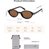 image:imageSOJOS Small Oval Polarized Sunglasses Womens Mens SJ2717  Retro 80s 90s Y2k Trendy Sunnies Vintage Narrow Oval Round Frame UV400 Protection TAC LensBlackbrown