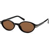 image:imageSOJOS Small Oval Polarized Sunglasses Womens Mens SJ2717  Retro 80s 90s Y2k Trendy Sunnies Vintage Narrow Oval Round Frame UV400 Protection TAC LensBlackbrown