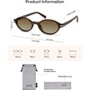 image:imageSOJOS Small Oval Polarized Sunglasses Womens Mens SJ2717  Retro 80s 90s Y2k Trendy Sunnies Vintage Narrow Oval Round Frame UV400 Protection TAC LensDark Brownbrown