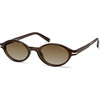 image:imageSOJOS Small Oval Polarized Sunglasses Womens Mens SJ2717  Retro 80s 90s Y2k Trendy Sunnies Vintage Narrow Oval Round Frame UV400 Protection TAC LensDark Brownbrown