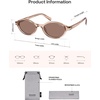 image:imageSOJOS Small Oval Polarized Sunglasses Womens Mens SJ2717  Retro 80s 90s Y2k Trendy Sunnies Vintage Narrow Oval Round Frame UV400 Protection TAC LensLight Brownbrown
