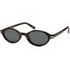 image:imageSOJOS Small Oval Polarized Sunglasses Womens Mens SJ2717  Retro 80s 90s Y2k Trendy Sunnies Vintage Narrow Oval Round Frame UV400 Protection TAC LensTortoisegrey
