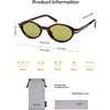 image:imageSOJOS Small Oval Polarized Sunglasses Womens Mens SJ2717  Retro 80s 90s Y2k Trendy Sunnies Vintage Narrow Oval Round Frame UV400 Protection TAC LensTortoisegreen