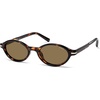 image:imageSOJOS Small Oval Polarized Sunglasses Womens Mens SJ2717  Retro 80s 90s Y2k Trendy Sunnies Vintage Narrow Oval Round Frame UV400 Protection TAC LensTortoisecold Brown