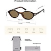 image:imageSOJOS Small Oval Polarized Sunglasses Womens Mens SJ2717  Retro 80s 90s Y2k Trendy Sunnies Vintage Narrow Oval Round Frame UV400 Protection TAC LensTortoisecold Brown