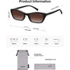 image:imageSOJOS Trendy Cat Eye Polarized Sunglasses for Women Men Retro 90s Y2K Small Thin Rectangle Sunnies SJ2670BlackReddish Brown Gradient