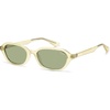 image:imageSOJOS Retro TR90 Frame Rectangle Polarized Sunglasses for Women Men SJ3503  Trendy 90s Chic Lightweight Flexible Slim Narrow Womens Mens Oval Shades SunniesTranslucent ChampagneLight Sage Green