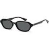 image:imageSOJOS Retro TR90 Frame Rectangle Polarized Sunglasses for Women Men SJ3503  Trendy 90s Chic Lightweight Flexible Slim Narrow Womens Mens Oval Shades SunniesBlackGrey