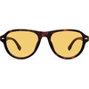 image:imageSOJOS Retro Thick Polarized Aviator Sunglasses for Women Men SJ2715  Vintage 70s Style Pilot Shades UV Protection SunniesTortoiseYellow