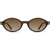 image:imageSOJOS Small Oval Polarized Sunglasses Womens Mens SJ2717  Retro 80s 90s Y2k Trendy Sunnies Vintage Narrow Oval Round Frame UV400 Protection TAC LensDark Brownbrown