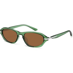 image:imageSOJOS Retro Rectangle Hexagon Sunglasses Womens SJ2759  Trendy design UV400 protection lenses driving outdoor ShadeGreenBrown