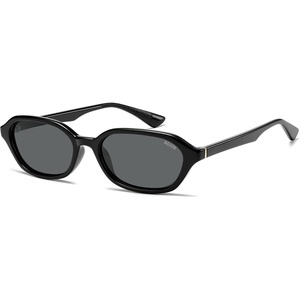 image:imageSOJOS Retro TR90 Frame Rectangle Polarized Sunglasses for Women Men SJ3503  Trendy 90s Chic Lightweight Flexible Slim Narrow Womens Mens Oval Shades SunniesBlackGrey