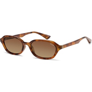 image:imageSOJOS Retro TR90 Frame Rectangle Polarized Sunglasses for Women Men SJ3503  Trendy 90s Chic Lightweight Flexible Slim Narrow Womens Mens Oval Shades SunniesBrown TortoiseGradient Brown
