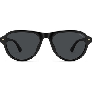 image:imageSOJOS Retro Thick Polarized Aviator Sunglasses for Women Men SJ2715  Vintage 70s Style Pilot Shades UV Protection SunniesBlackGrey