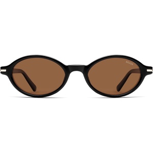 image:imageSOJOS Small Oval Polarized Sunglasses Womens Mens SJ2717  Retro 80s 90s Y2k Trendy Sunnies Vintage Narrow Oval Round Frame UV400 Protection TAC LensBlackbrown